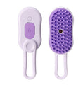 Cargar la imagen en la vista de la galería, Pair of electric pet brushes in purple and white showing front and back views