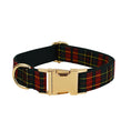 Load image into Gallery viewer, Christmas Pet Collar Plaid With Green Background Dog Rope Leash Suit