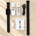 Cargar la imagen en la vista de la galería, White pet camera collar kit with black straps, mounts, cable and card reader