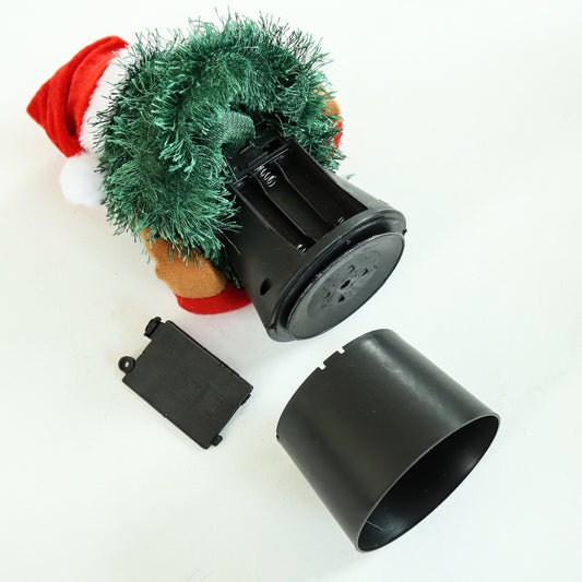 Nouveau jouet électrique en peluche électrique poupée drôle mignon vert électronique arbre de Noël musical père Noël jouet décoration de Noël