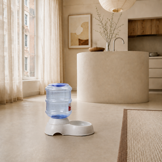 Comedero automático para mascotas, bebedero para perros y gatos, fuente de agua potable de gran capacidad, cuenco de plástico para comida de perros, dispensador de agua