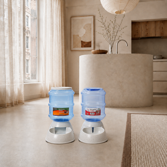 Comedero automático para mascotas, bebedero para perros y gatos, fuente de agua potable de gran capacidad, cuenco de plástico para comida de perros, dispensador de agua