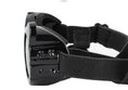 Load image into Gallery viewer, Close-up of foam padding inside black pet goggles
