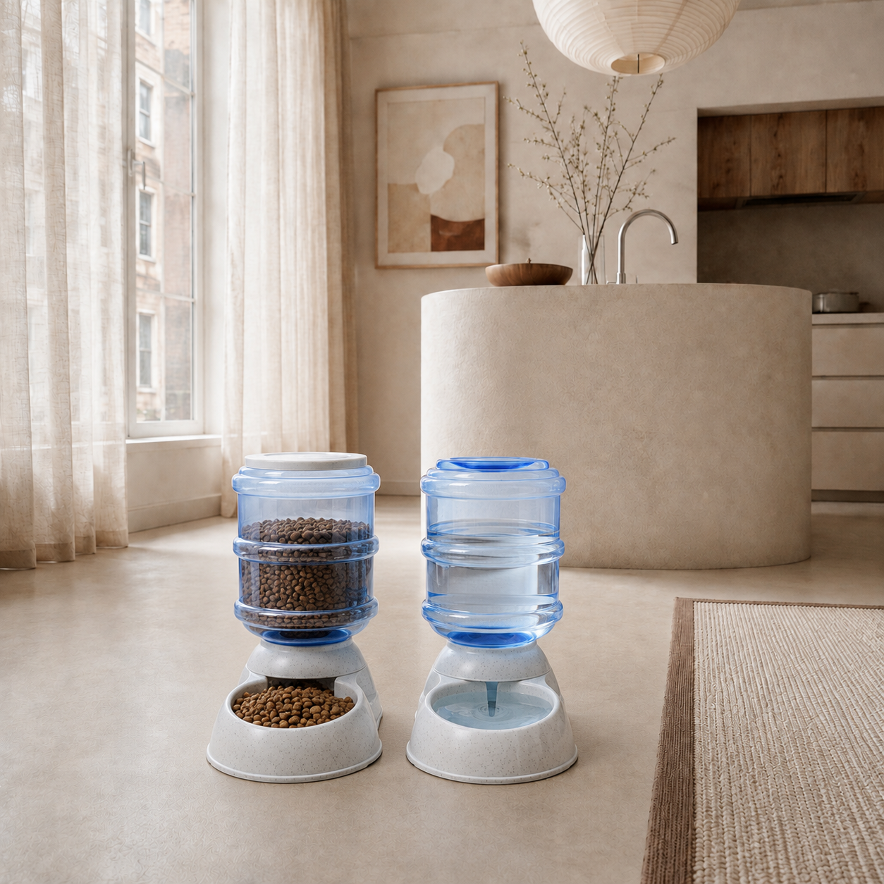 Automatic Pet Feeder and Water Dispenser