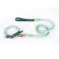 Load image into Gallery viewer, Cotton Rope Woven Leather Pet Leash Collar Set Medium Large Dog Walking
