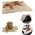 Cargar la imagen en la vista de la galería, Golden brown dog lying on beige plush pet comfort blanket
