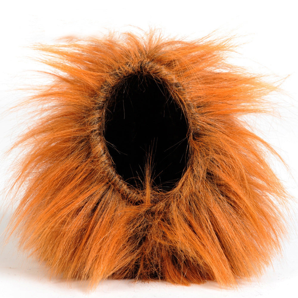 Lion Small Ears Wig Dog Hat Pet Wig Transformation