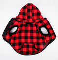 Load image into Gallery viewer, Autumn and winter plaid detachable hat thickened pet dog clothing

