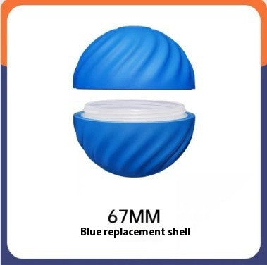 Blue replacement shell for LED jumping ball showing threaded interior