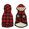 Load image into Gallery viewer, Autumn and winter plaid detachable hat thickened pet dog clothing
