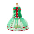 Load image into Gallery viewer, Pet Green Gauze Skirt Hat Suit Cute Dog Holiday Clothing
