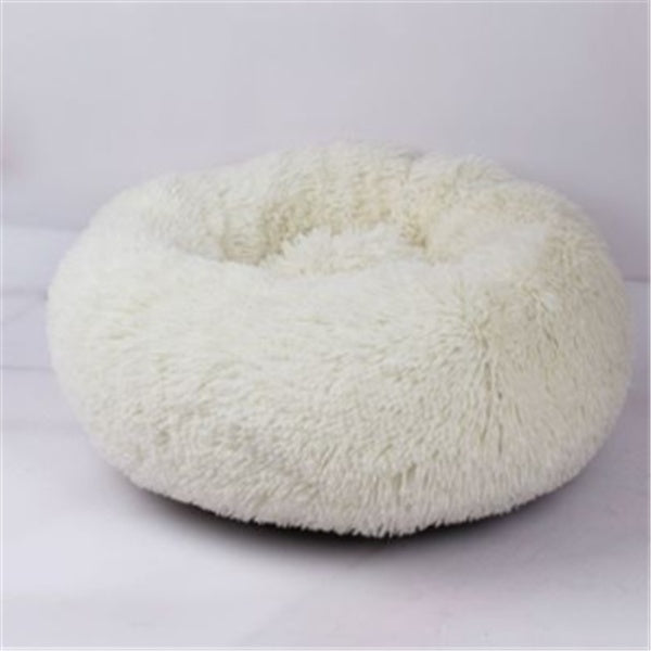Plush Round Pet Bed for Small Pets