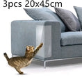 Load image into Gallery viewer, Three transparent claw protector pads on gray sofa corner measuring 20x45cm
