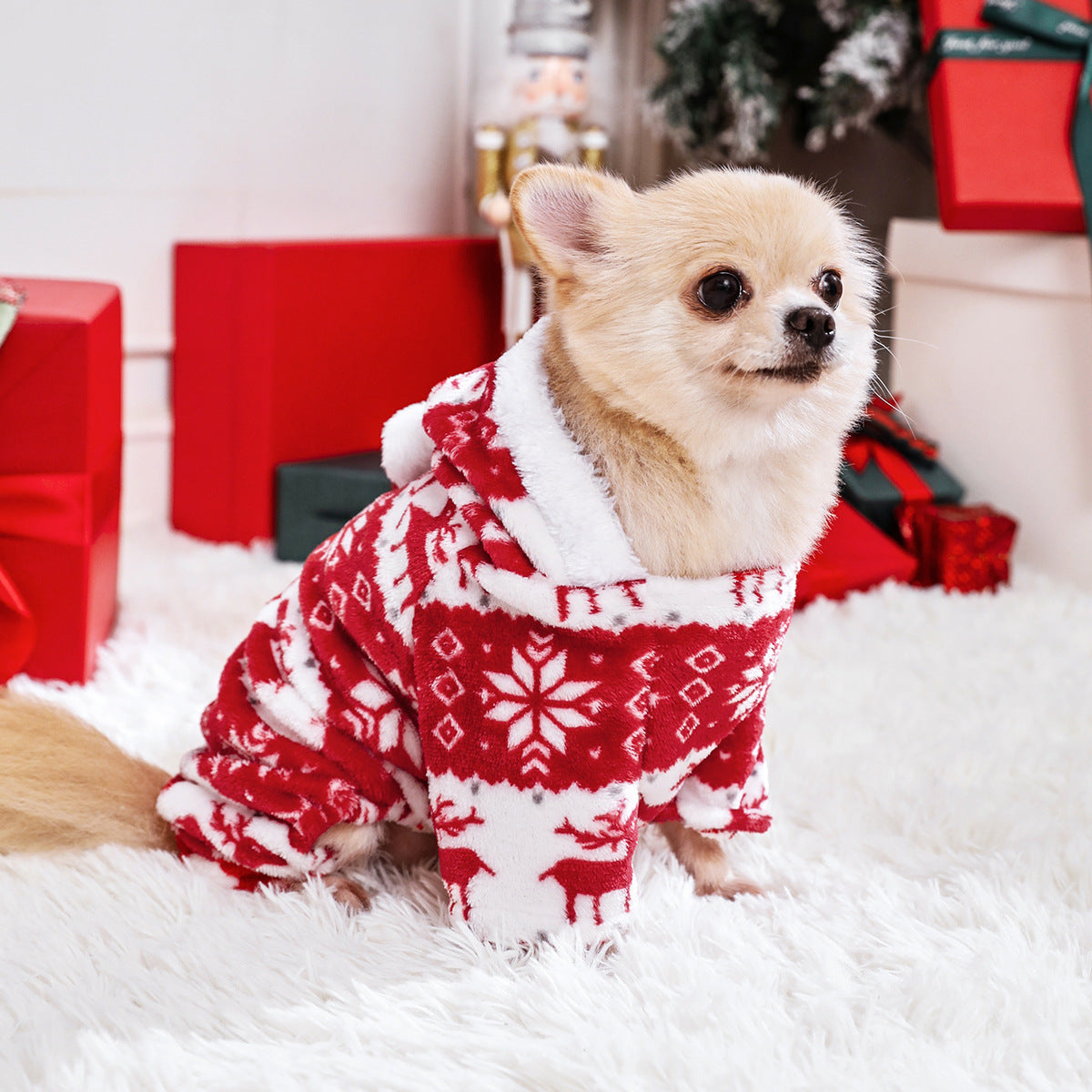 Christmas Winter Soft Fleece Pet Outfit