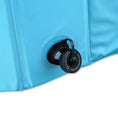 Load image into Gallery viewer, Close-up of water drain valve on light blue dog pool
