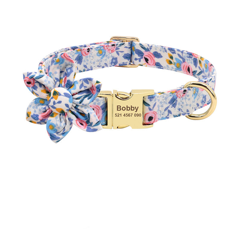 Collar de perro con estampado de moda, collar de nailon personalizado para perros, collares personalizados para cachorros y gatos, collares con etiqueta de identificación grabada, accesorios para perros