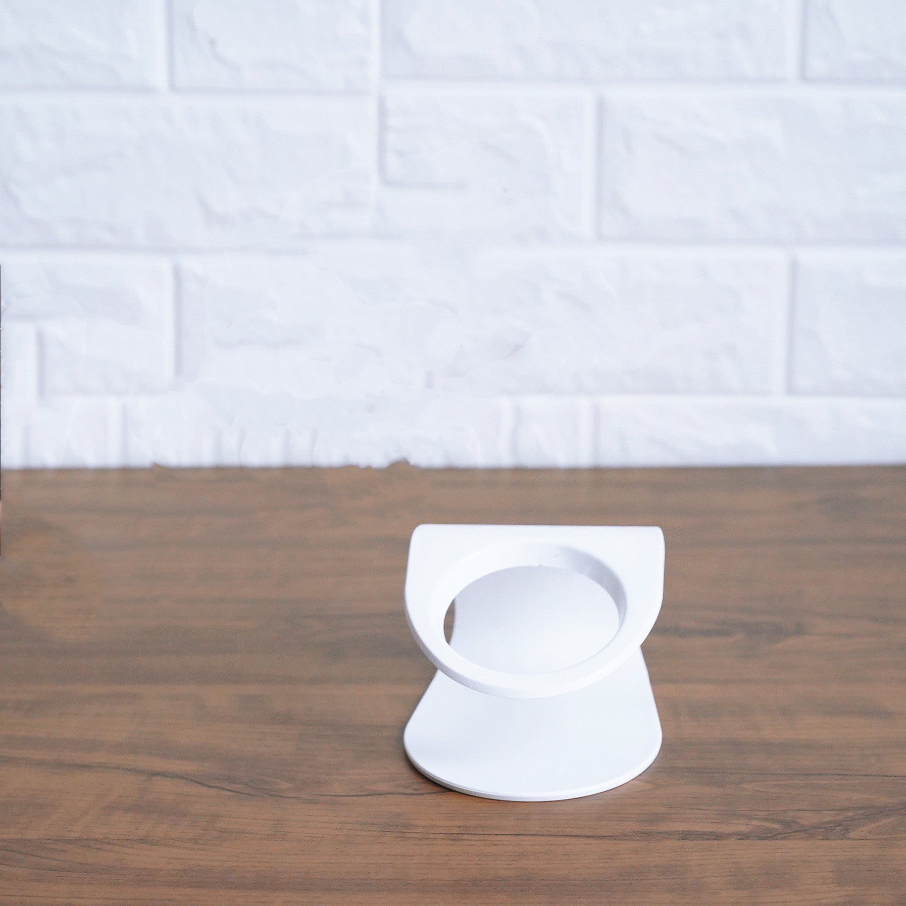 Single clear cat ear bowl without stand, visible cat ear detailing