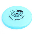 Load image into Gallery viewer, Close-up of light blue dog flying disc with dog illustration and 'Have a good time' text
