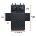 Cargar la imagen en la vista de la galería, Top view of the dog mat showing precise dimensions and fold-out side flaps
