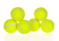 Load image into Gallery viewer, Heap of standard 2 inch yellow tennis balls stacked together on white background
