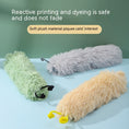 Load image into Gallery viewer, Set of three caterpillar plush cat toys in green, gray, and beige colors displayed on blue background
