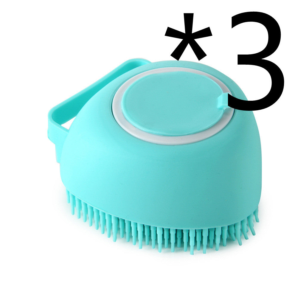 Silicone Dog Bath & Massage Glove with Shampoo Dispenser