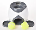 Load image into Gallery viewer, Front view of the feeder with tennis balls placed on side trays
