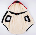 Load image into Gallery viewer, Autumn and winter plaid detachable hat thickened pet dog clothing
