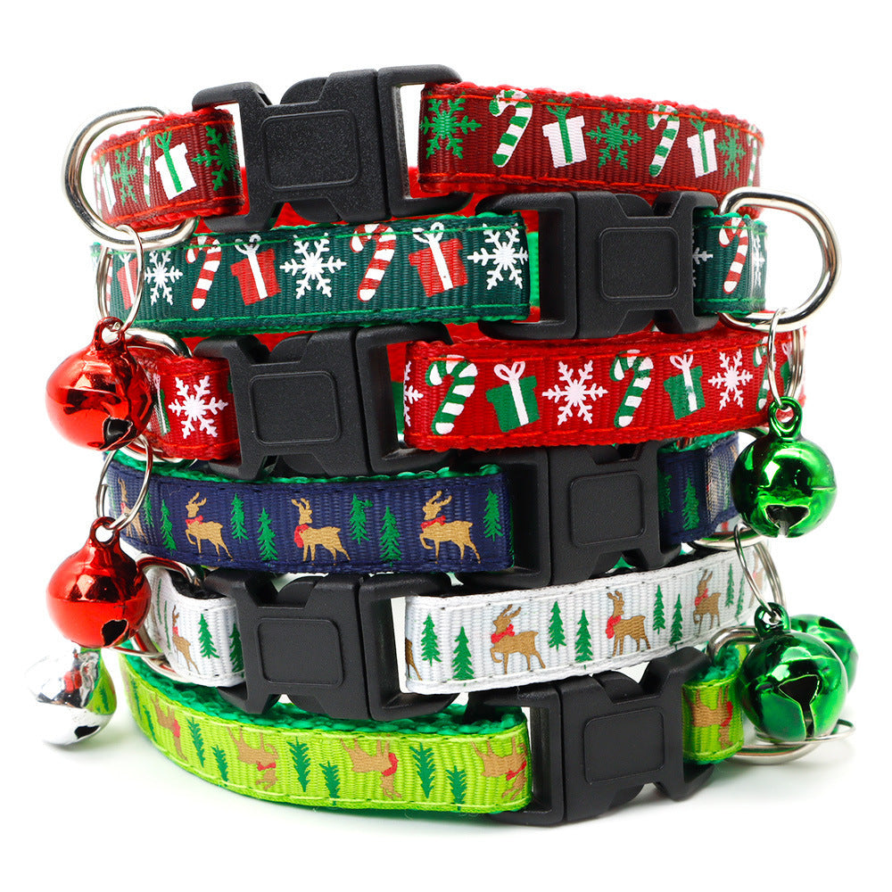 Décoration de Noël pour chien avec collier pour animal de compagnie