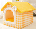 Cargar la imagen en la vista de la galería, Casa plegable para perros, cama para gatos, casa de invierno para perros, caseta para dormir, nido extraíble, cueva cerrada cálida, sofá, suministros para mascotas
