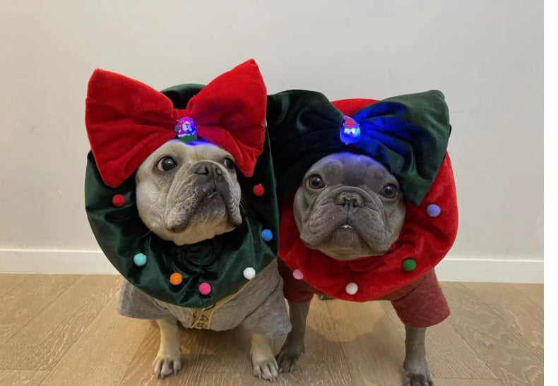 Christmas Bow Pet Headgear