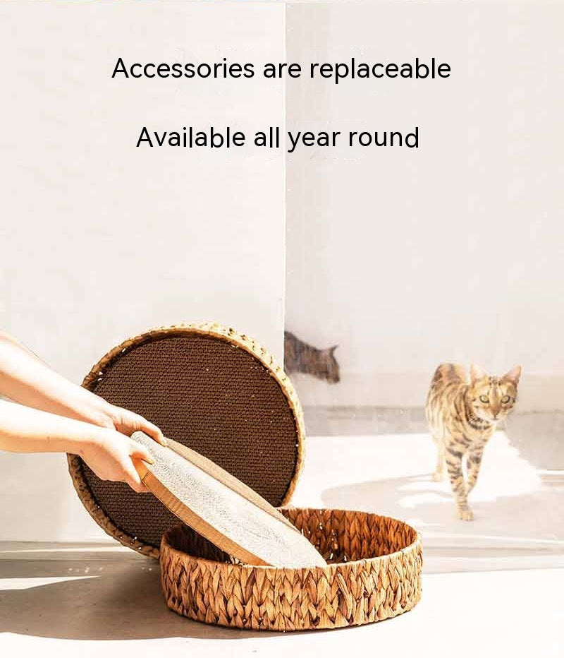 Cat Scratch Board Winter Rattan Warm Cat Nest