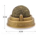 Load image into Gallery viewer, Close-up of catnip ball in brown base showing dimensions 5cm width by 4cm height
