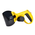 Cargar la imagen en la vista de la galería, Side view of blue and gray dog waste scooper with handle and built-in bag holder
