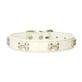 Load image into Gallery viewer, Faux Leather Dog Collar with Bone Studs
