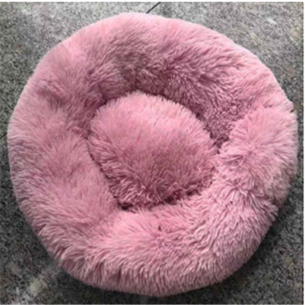Plush Round Pet Bed for Small Pets