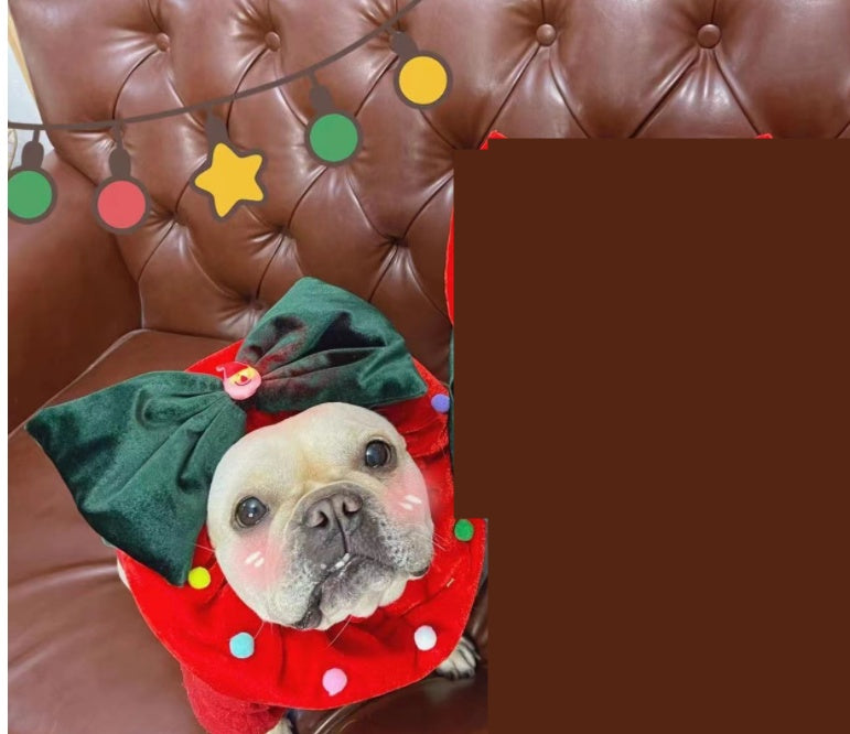 Christmas Bow Pet Headgear