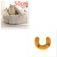 Charger l'image dans la visionneuse de la galerie, Lit 2 en 1 pour chien et chat - Lit d'hiver rond en peluche chaud pour animaux de compagnie - Lit doux et long en peluche pour animaux de compagnie

