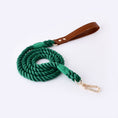 Load image into Gallery viewer, Cotton Rope Woven Leather Pet Leash Collar Set Medium Large Dog Walking
