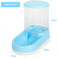 Charger l'image dans la visionneuse de la galerie, Blue automatic pet feeder measuring 28cm length x 17cm width x 27cm height with food container
