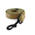 Load image into Gallery viewer, Close-up of black metal clip attached to rolled camouflage leash
