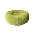 Load image into Gallery viewer, Light green round plush pet nest bed isolated on white background

