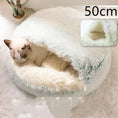 Charger l'image dans la visionneuse de la galerie, Lit 2 en 1 pour chien et chat - Lit d'hiver rond en peluche chaud pour animaux de compagnie - Lit doux et long en peluche pour animaux de compagnie
