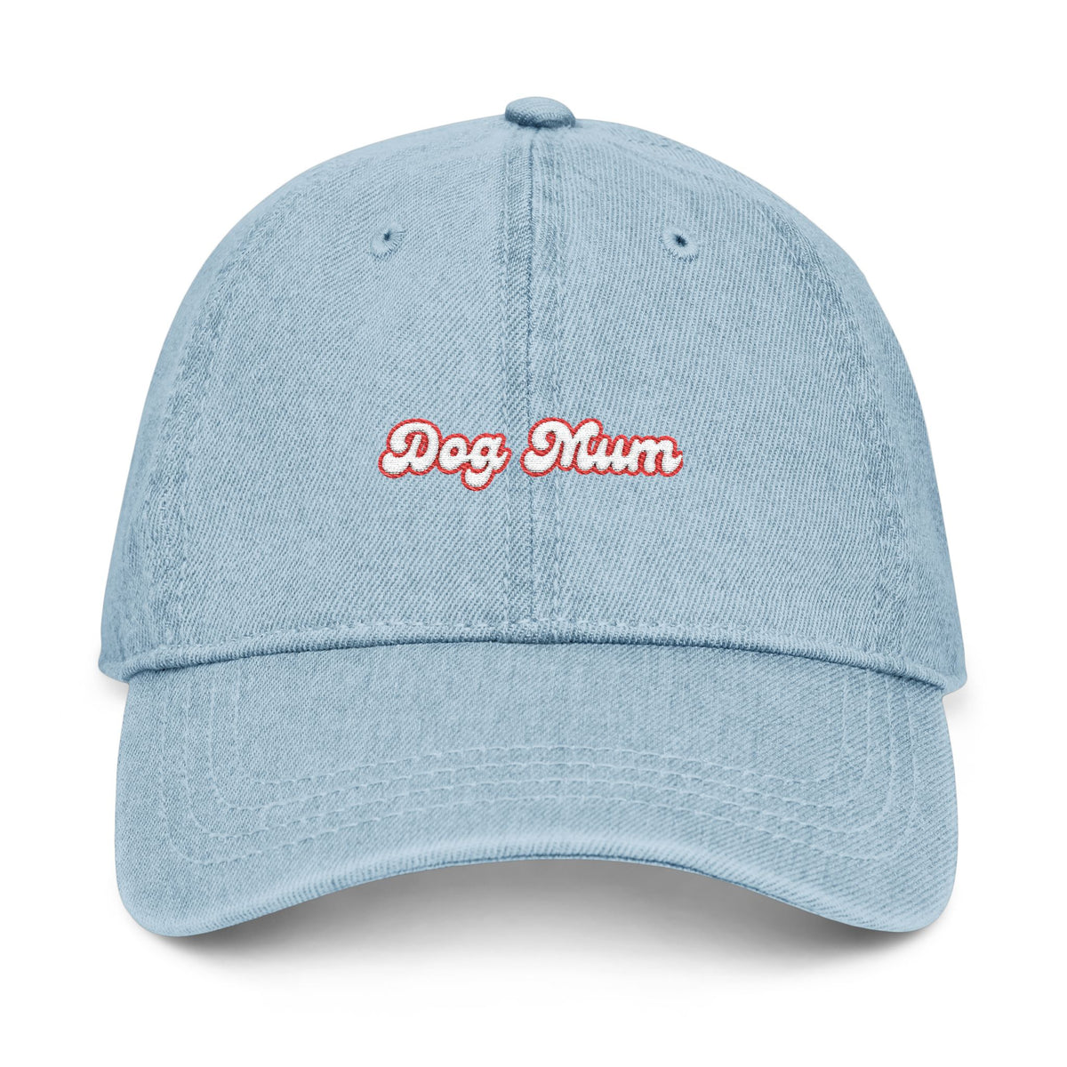 Embroidered Denim Hat - 'Dog Mum' Cap for Pet Lovers