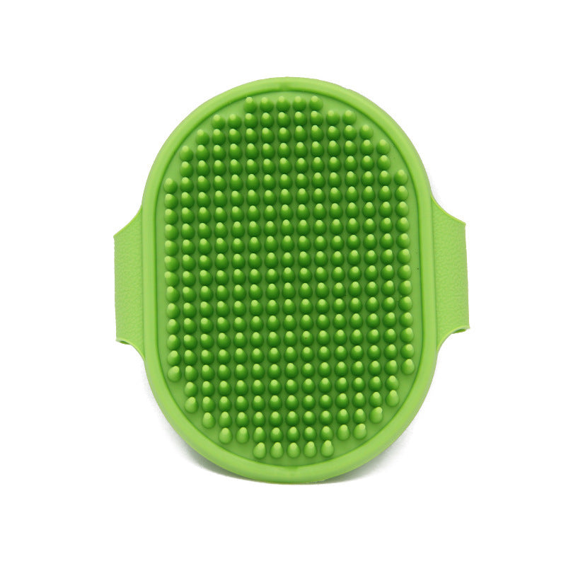 Green rubber tip pet grooming pad