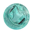 Load image into Gallery viewer, Top view of green breathable dog bucket hat showing inner elastic strap
