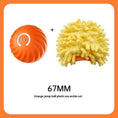 Cargar la imagen en la vista de la galería, Orange LED jumping ball plush sea urchin set with textured yellow cover labeled 56MM
