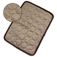 Load image into Gallery viewer, Close-up of brown quilted pet cooling mat showing stitching and texture
