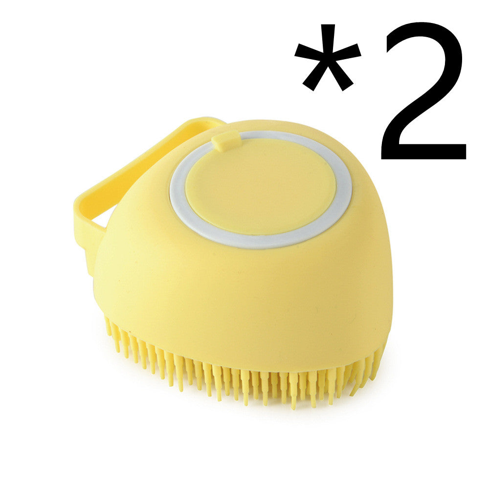 Silicone Dog Bath & Massage Glove with Shampoo Dispenser