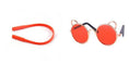 Load image into Gallery viewer, Red silicone strap accessory and round sunglasses with red lenses and rose gold frame

